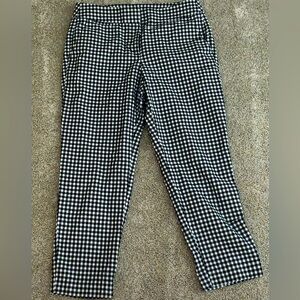 LOFT Black/White Check Trousers, Size 8